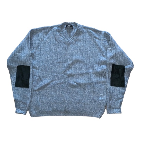 Old River men’s sweater grey Medium 100% softwool - Picture 3 of 9